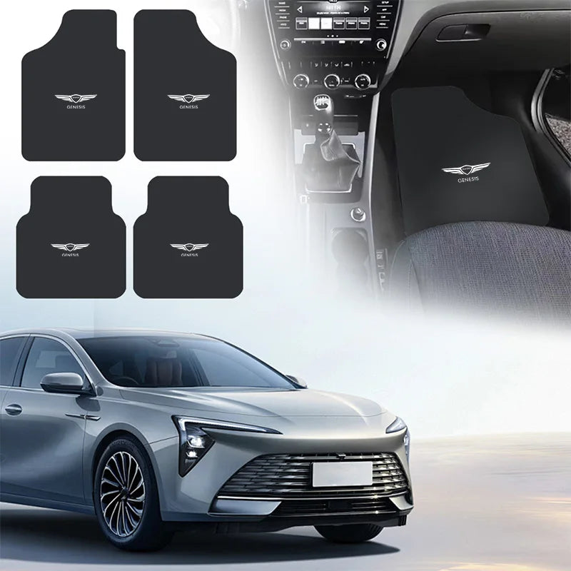 Car Floor Mat Front & Rear Automotive Carpet Floor Mats Universal For Genesis G80 GV70 GV80 GV60 G70 Essentia Neolun G90 GV90﻿﻿