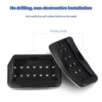 Futhope 2021-2024 Car Foot Pedal Pads Covers For Tesla Model 3 Y highland Accessories Litchi Grain Anti Accelerator Brake