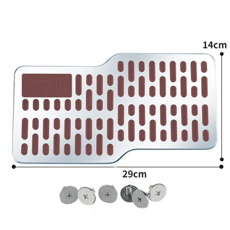 Stainless steel car wear-resistant pedals, thickened foot pedals, driver's cab metal foot pads for anti slip protection tool