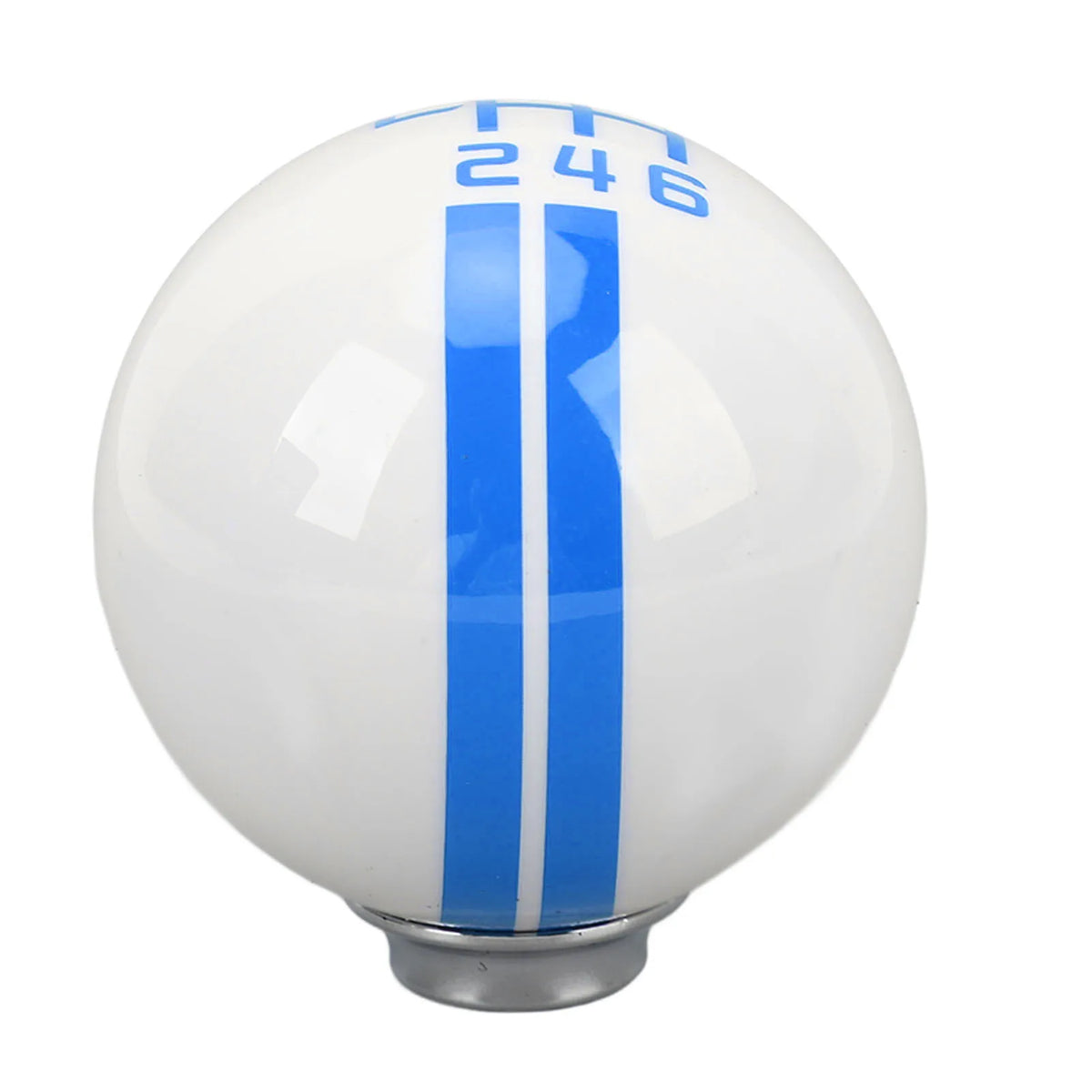 6 Speed Car Racing Gear Shift Knob for Shelby GT500 Style Round Ball Shift Knob with 3 Adapters for Manual Vehicle