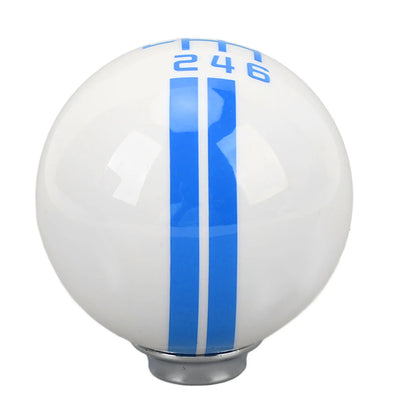 6 Speed Car Racing Gear Shift Knob for Shelby GT500 Style Round Ball Shift Knob with 3 Adapters for Manual Vehicle