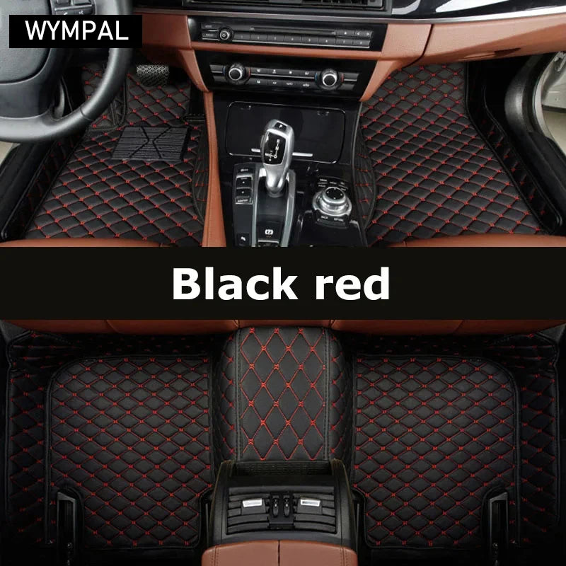 Custom Automotive Car Floor Mats For Mercedes W124 1985 1986 1987 1988 1989 Auto Luxury Leather Men Women Car Mats Full Coverage