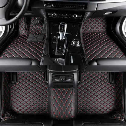 Leather Car Floor Mats For Seat Leon MK3 2012 2013 2014 2015 2016 2017 2018 2019 2020 All Weather Waterproof Car Floor Mats