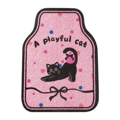 Universal Car Floor Mats Cute Women Driver Side Auto Foot Pad Non Slip Durable Carpet