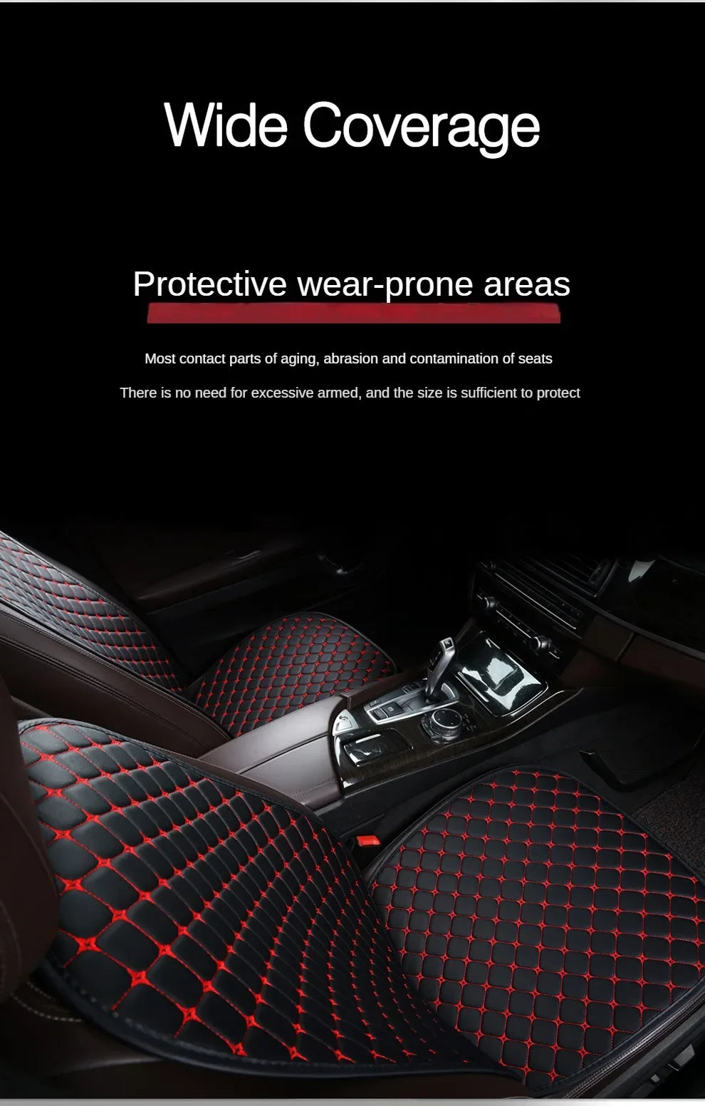 PU Leather Car Seat Cover Universal Minimalism Soft Seat Cushion Protective Cover with Storage Pocket Car Interior Accessories