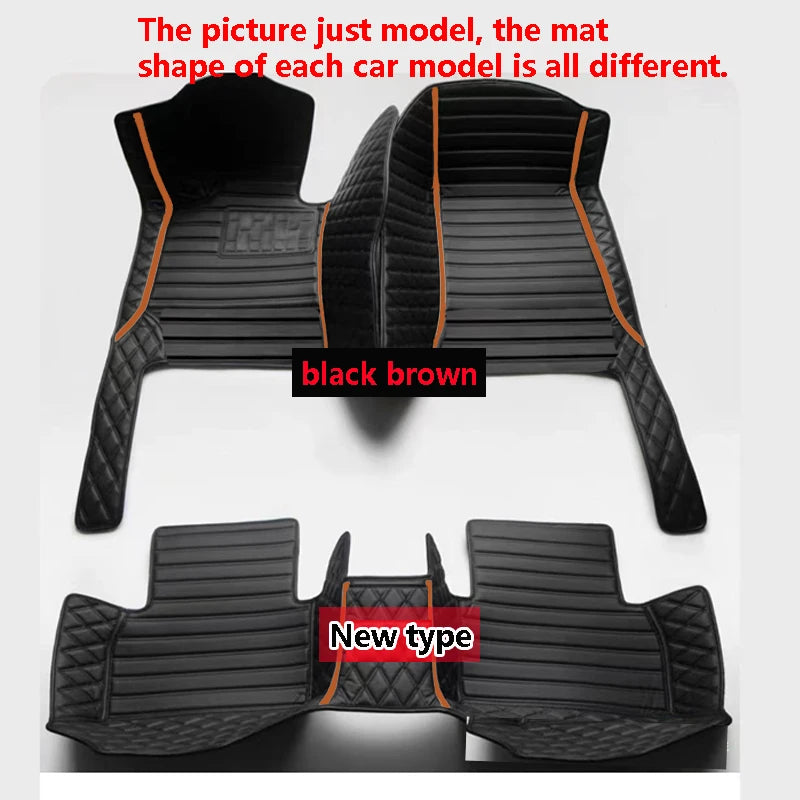 Custom Automotive Car Floor Mats For Mercedes W124 1985 1986 1987 1988 1989 Auto Luxury Leather Men Women Car Mats Full Coverage