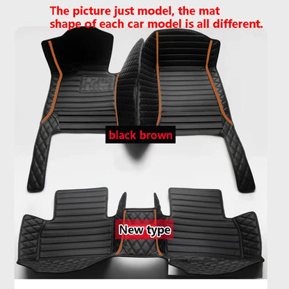 Custom Automotive Car Floor Mats For Mercedes W124 1985 1986 1987 1988 1989 Auto Luxury Leather Men Women Car Mats Full Coverage