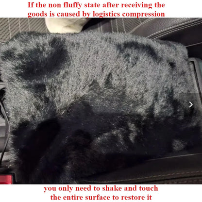 Cute Car Armrest Box Plush Covers Cushion Warm Center Console Arm Cover Pads Stowing Tidying Universal Automobile Interior Decor