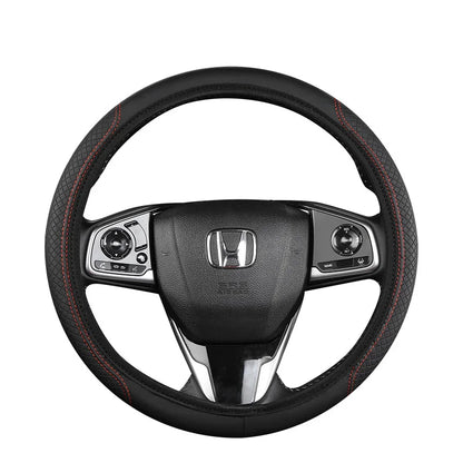Steering Wheel Cover Breathable Leather Anti Slip PU Leather Steering Covers Universal 37-38cm Car Accessories