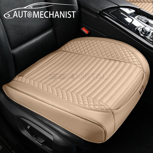 AUTOMECHANIST Nappa Leather Car Seat Cover Universal Front Seat Covers Mat Breathable Seat Cover Protector Cushion Accessories