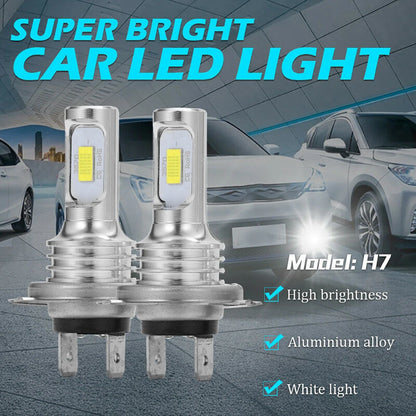 Kit Lâmpada LED H7/H4 4 Peças - Farol Alto/Baixo Branco 6000K, Amarelo 3000K, Azul Gelo 12000K