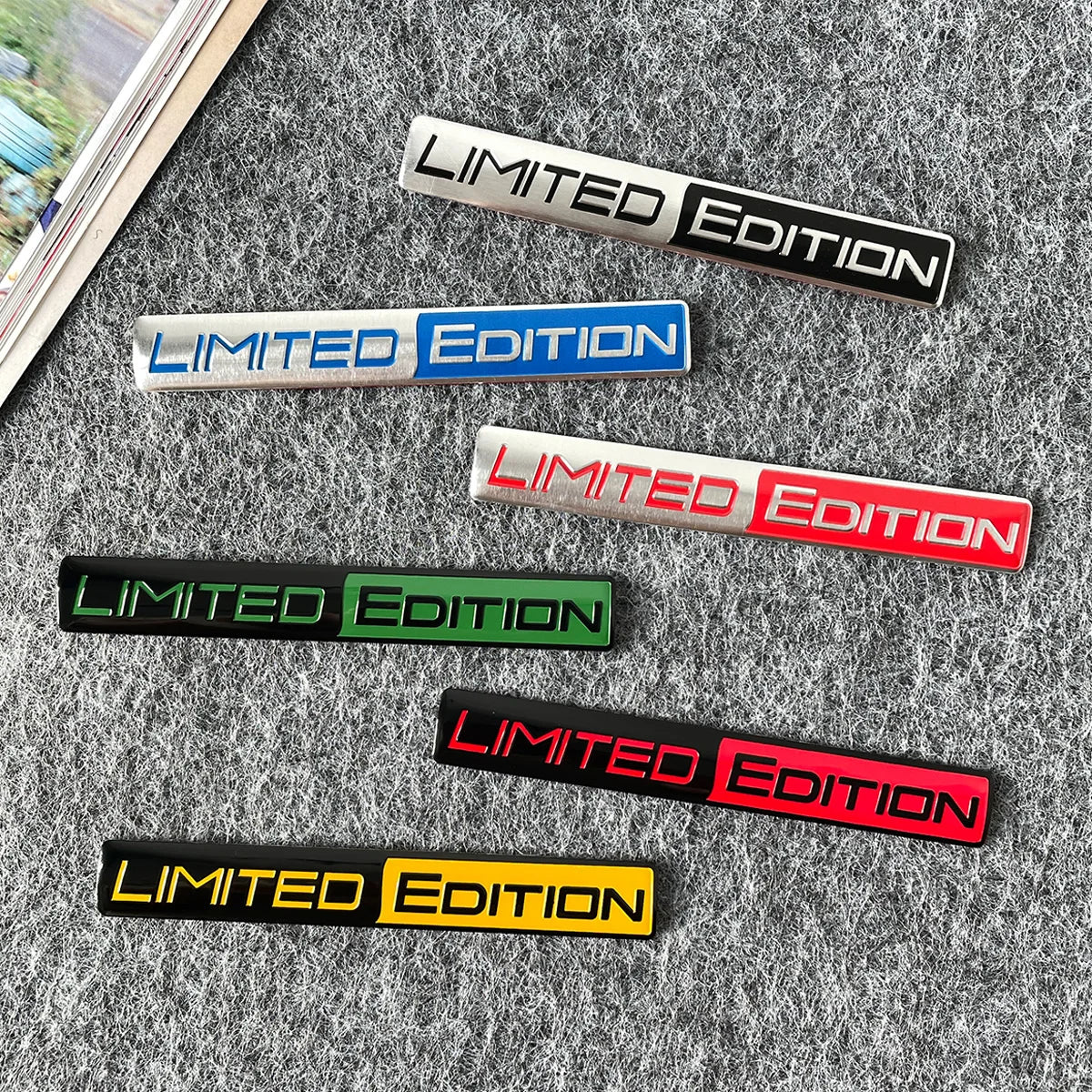 1 Pair 3D Aluminum Car Stickers Emblem Limited Edition Styling Badge Decals Auto Door Bumper Trunk Body Side Decor Accessories