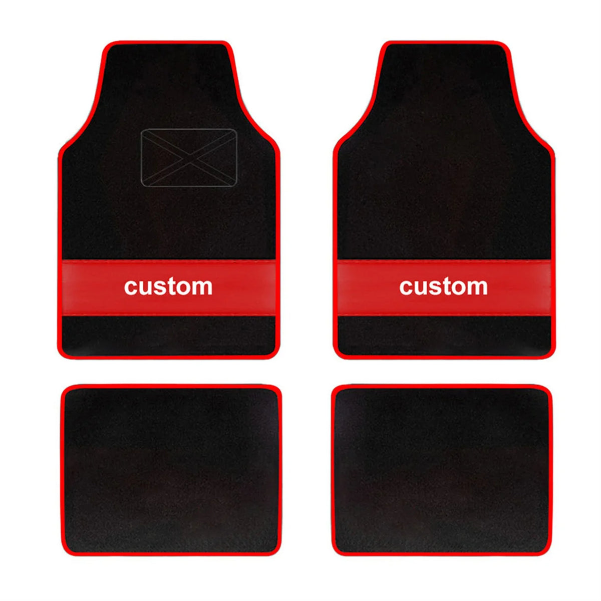 Custom Text  Car Floor Mats Universal Automotive Car Mat Full Set Of 4 Front And Rear Car Carpet  Auto Interior Accessories