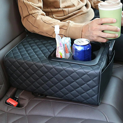 Center Console Cup Holder Universal Rear Storage Box Car Armrest Box for Truck SUV Road Trip Travel Long Drive Family Trip
