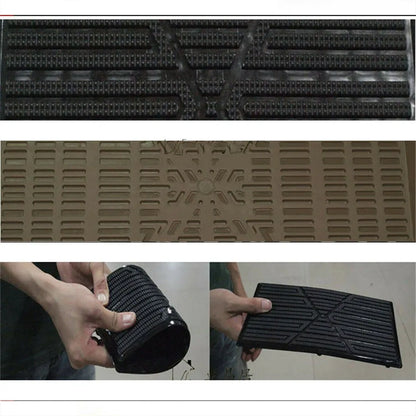 Universal Car Carpet Plate Floor Pad Heel Foot Mat Pedal Patch Cover Black PVC Waterproof Anti-Skid Pad Automobile Accessories