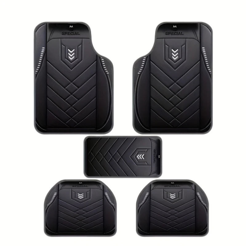 5pcs Car Floor Mats - Anti Dirty and Wear-Resistant Floor Mat, Fit for Most Vehicles, Durable Polyester, Fits for Home & Car Use