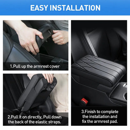 Car Strip Armrest Cushion Mat Auto Center Console Pad Memory Foam Armrest Box Hand Rest Pillow Universal Fit for Most Vehicles