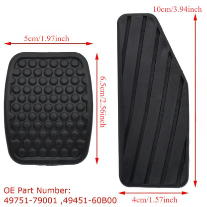 3-piece set of car foot pedals, brake and accelerator pedal pads, anti-slip and durable, universal for vehicles