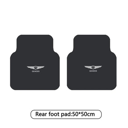 Car Floor Mat Front & Rear Automotive Carpet Floor Mats Universal For Genesis G80 GV70 GV80 GV60 G70 Essentia Neolun G90 GV90﻿﻿