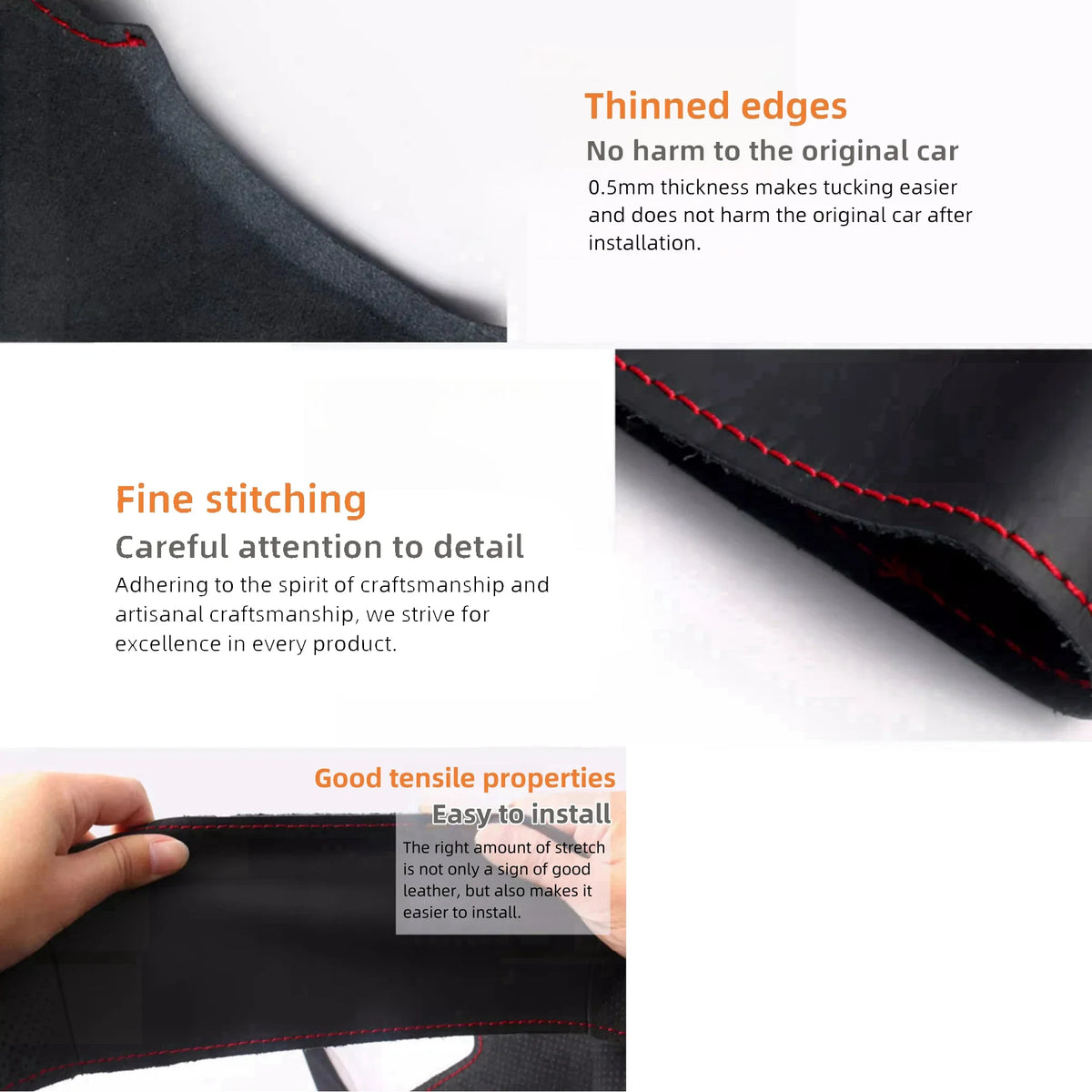 Car Steering Wheel Cover For Alfa Romeo 159 2005-2012 Brera Spider Sportwagon Suede Leather Car Accessories Steering Wrap
