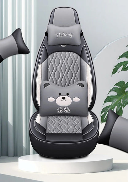 Universal Single  Car Seat Cover - Full-Wrap Design  Perforated PU Leather (Breathable & Durable), All-Season Fit for Most Cars