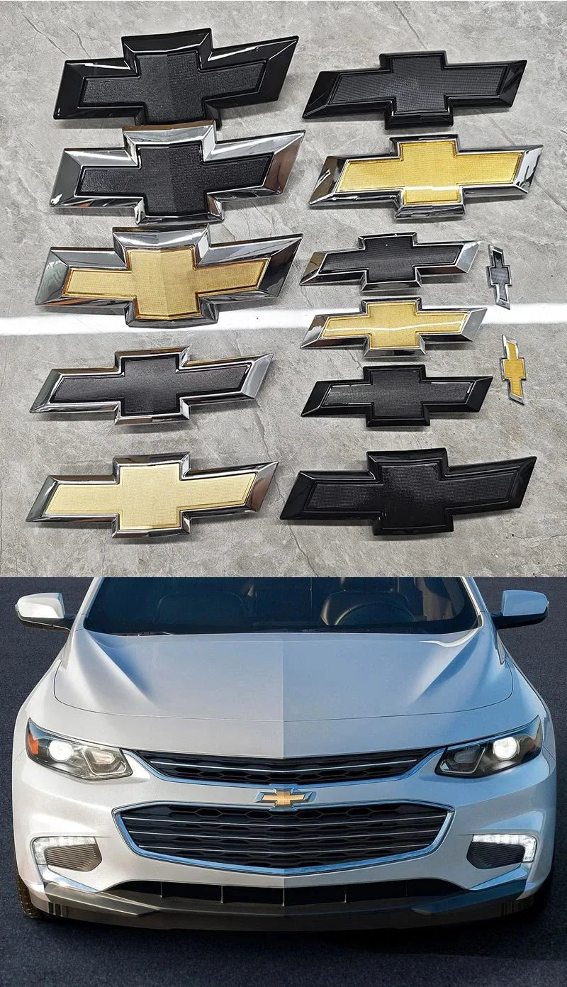 ABS Car Front Hood Emblem Sticker Rear Tail Trunk Badge Accessories for Chevrolet Epica Spark Aveo Captiva Cruze Malibu XL Trax
