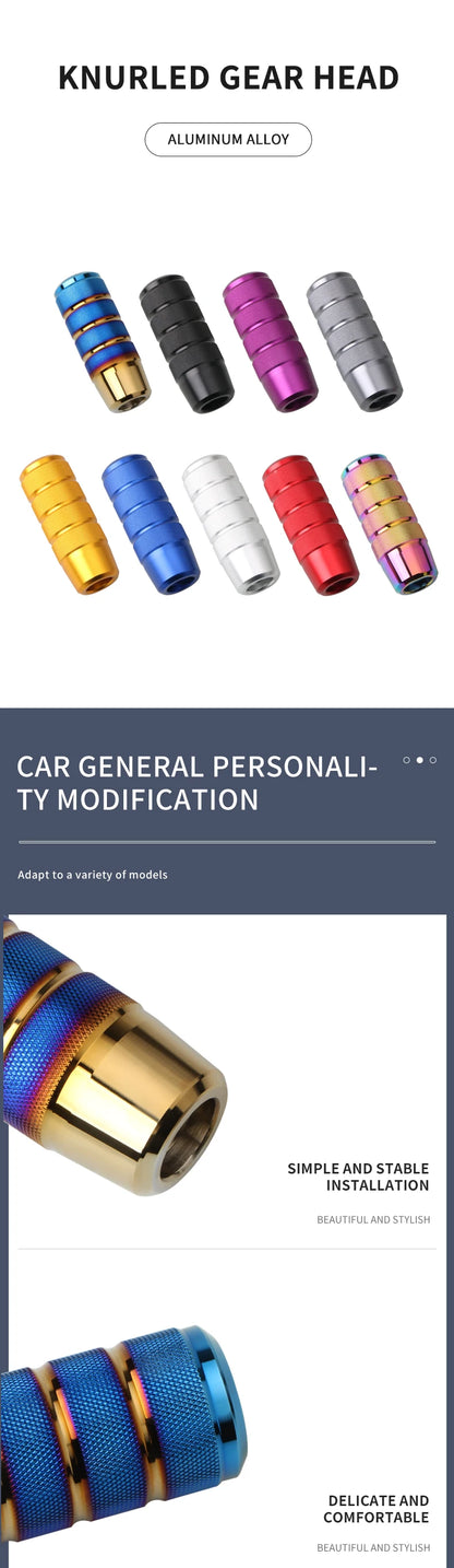 Car Accessories Universal Aluminum Gear Shift Knob Stick Manual Shift Knob Shifter With Adapters Gear Shift Knob Fits Most Car