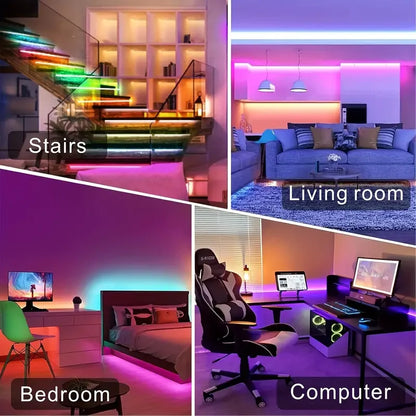 RGB LED Strip Lights with 44-Key Remote Control for Home Bedroom Party Decor TV Backlight Wall Room 1m 3m 5m 10m 20m 30m 40mTape