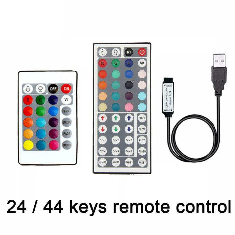LED Strip RGB Controller Mini 3 24 44 Keys USB Connector IR Remote Control Dimmer for 5050 2835 RGB LED Strip Light TV Backlight