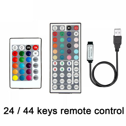 LED Strip RGB Controller Mini 3 24 44 Keys USB Connector IR Remote Control Dimmer for 5050 2835 RGB LED Strip Light TV Backlight