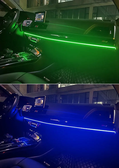 Colorful LED Car Interior Hidden App Remote Control Atmosphere Lamp USB Car Ambient Light Acrylic Strips Dashboard Lights RGB