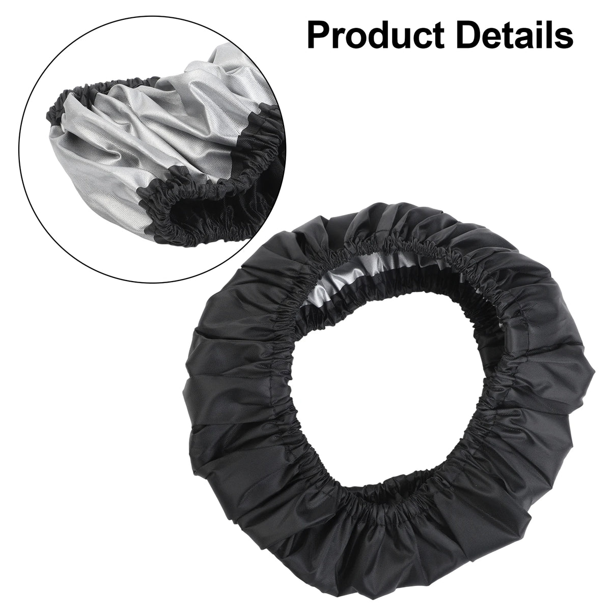 40cm Car Steering Wheel Cover Black Dust-proof Oxford Cloth Steering Wheel Cover Case Car Interior Accessories