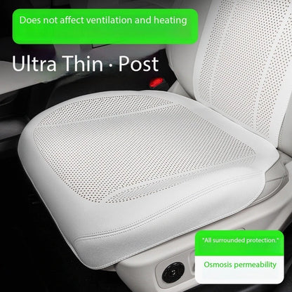 Breathable Leather Car Seat Cover Universal Front Seat Protection Cushion Luxury Car Interior Backrest Support Mat Accessories