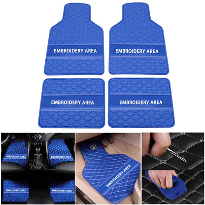 Universal Car Floor Mats Custom  Picture Leather Auto Carpet Anti-slip Interior Accessories Mats For All Car