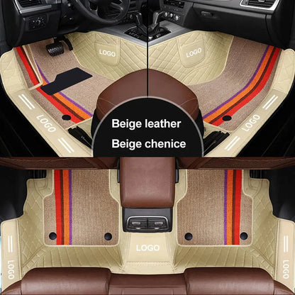 Customized car floor mats for Audi A7  Q5 A3 Q2L  Customized package door sill LOGO car floor mats accessories interior details