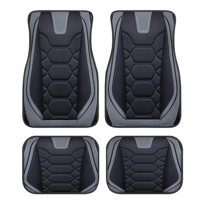 4pcs Universal Waterproof Car Floor Mats - Perfect for Front & Rear Vehicles - Polyester Fiber Non-slip Car Carpet Accessories