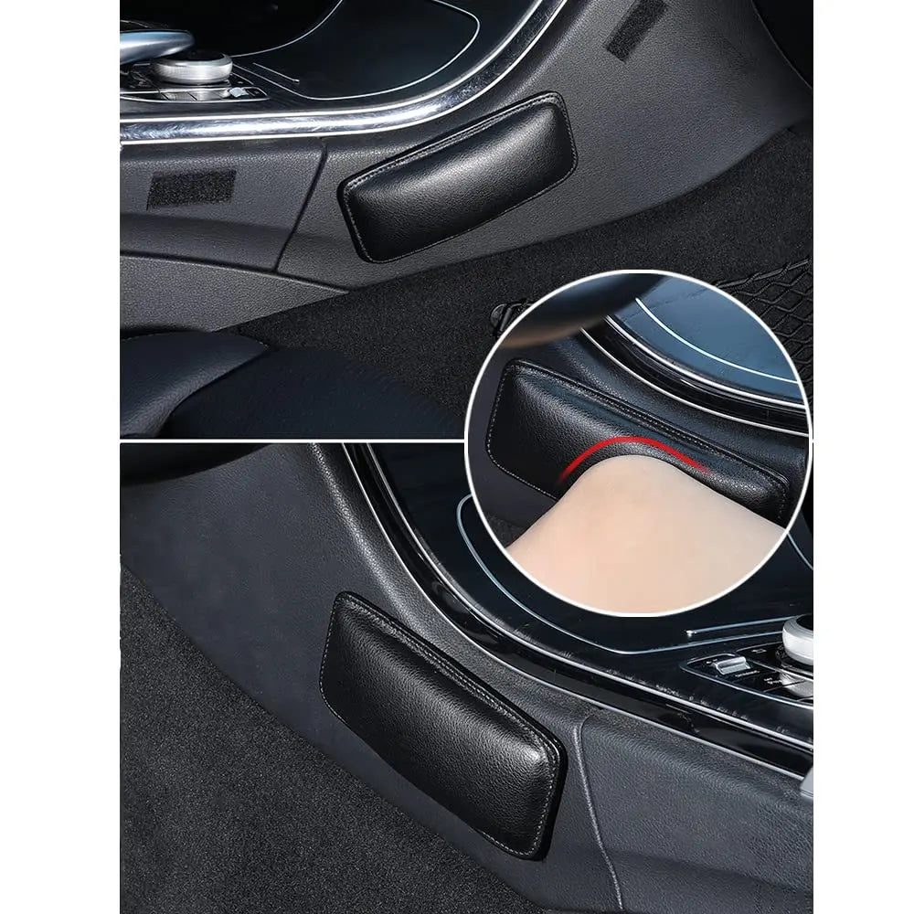 Car Knee Cushion, Soft Leather Car Door Armrest Pad for Knee, Leg, and Elbow Support Universal Car Center Console Cushion