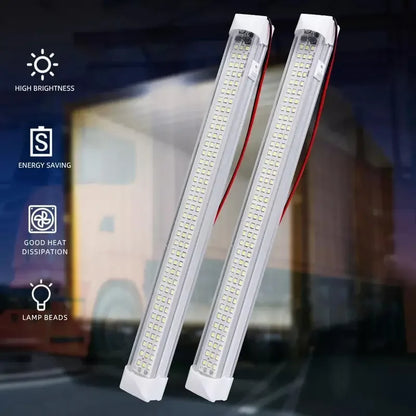 108LED Car Interior Led Light Bar With ON/OFF Switch 12V 24V Trunk Lamp For Lorry Truck Camper Boat RV Car Interior Dome Light