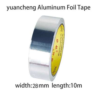1 Roll High Temperature Resistant Aluminum Foil Tape, Waterproof and Oil-Proof, Flame-Retardant and Sun-Proof, Hand-Tearable