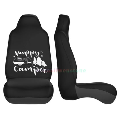 Camper Car Seat Cover 2PCS Front Car Seat Cover Seat Anti Fouling Protective Cover Cute Car Accessories