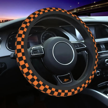 Ten color checkerboard pattern car steering wheel cover Universal 15-inch steering wheel cover