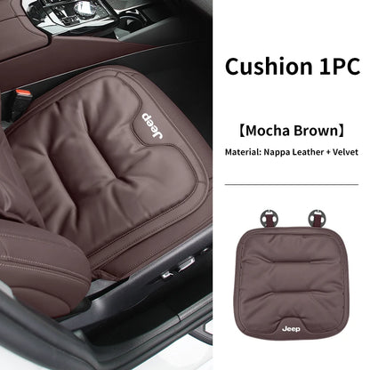 Car Velvet Cushion Vinter Leather Backrest Seat Cover Accessories For Jeep Grand Cherokee Compass Patriot Renegade Wrangler Libe