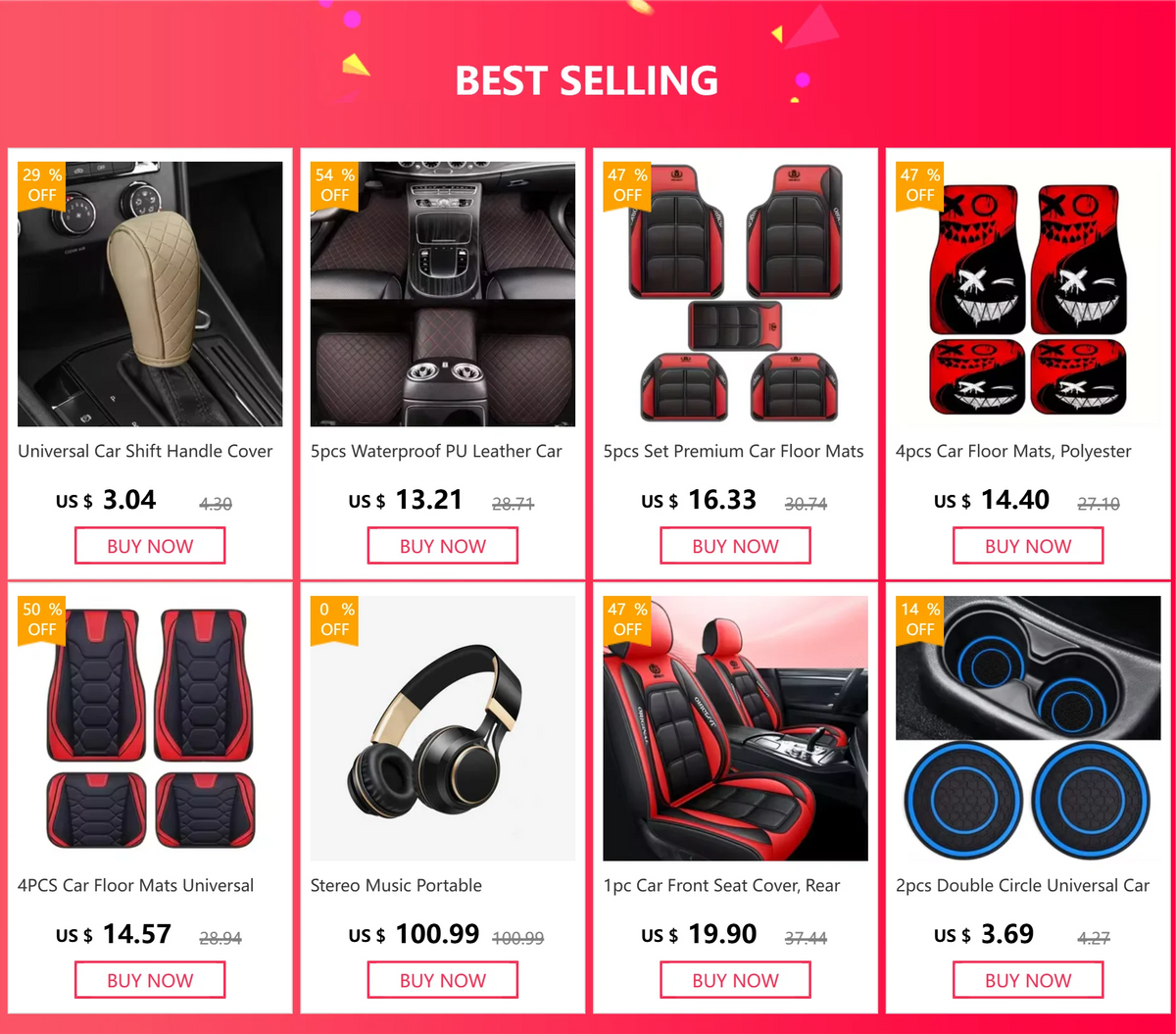 4pcs Car Floor Mats, Polyester Fiber All-season Universal Floor Mats with Anti-slip Base, Easy To Clean Car Interior Accessories