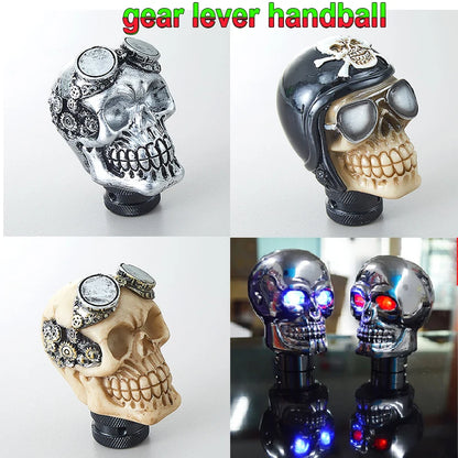 LED Lamp Shift Knob Skeleton Personalized Modification Sports Rod Gear Rod Universal Manual Head Rod Automotive Parts