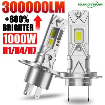 Kit Lâmpada LED H1/H4/H7 1000W 6000K 12V - Super Brilhante
