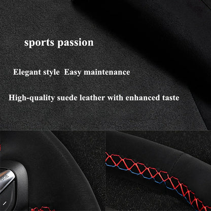 Customized Suede Leather Car Steering Wheel Cover For F87 M2 F80 M3 F82 M4 2 M5 F12 F13 M6 F85 X5 M F86 X6 M F33 F30 M Sport