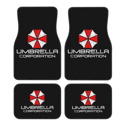 Umbrella Corporation Car Floor Mats of 4 Pieces Anti Slip Front and Rear Foot Mats Universal Car Interior Accessories Decoration