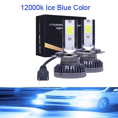 Kit Lâmpada LED H7 2 Peças 80W 12000LM 6000K - Mini para Farol