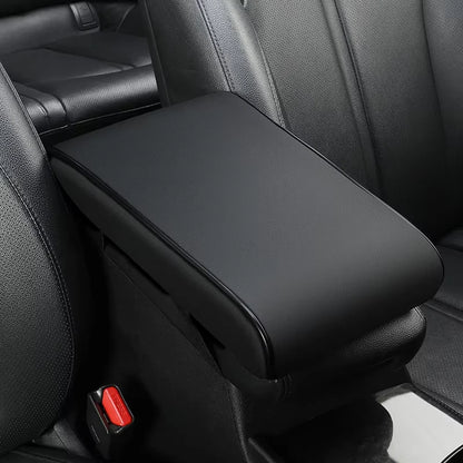 PU Leathe Center Console Heightening Comfort Armrest Pad Cover Universal Armrest Cushion Fit for Most Cars（31cm*20cm*4.5cm）