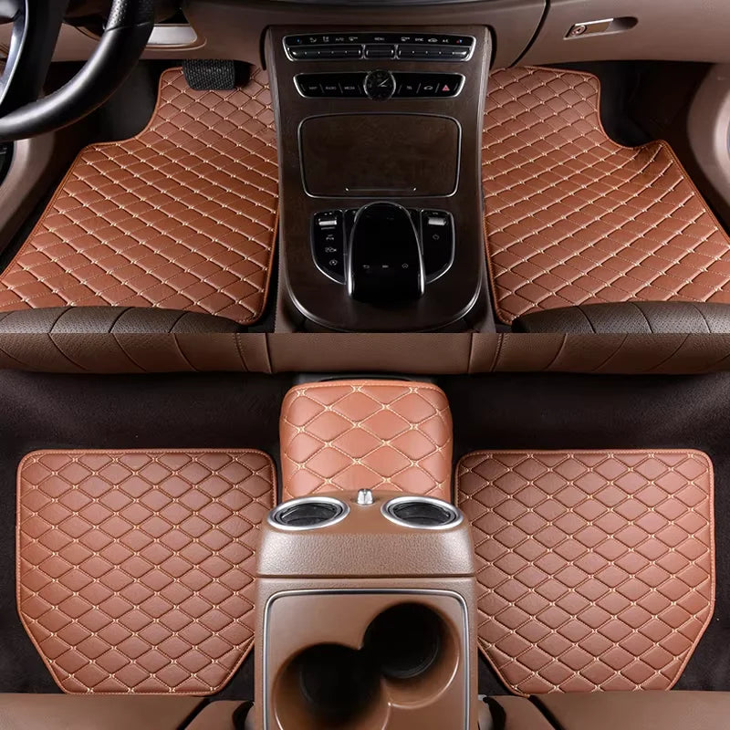 5 pcs Waterproof Leather Car Floor Mats Universal Auto Foot Pad Protector Automobile Interior Carpet Car Accessories Interior